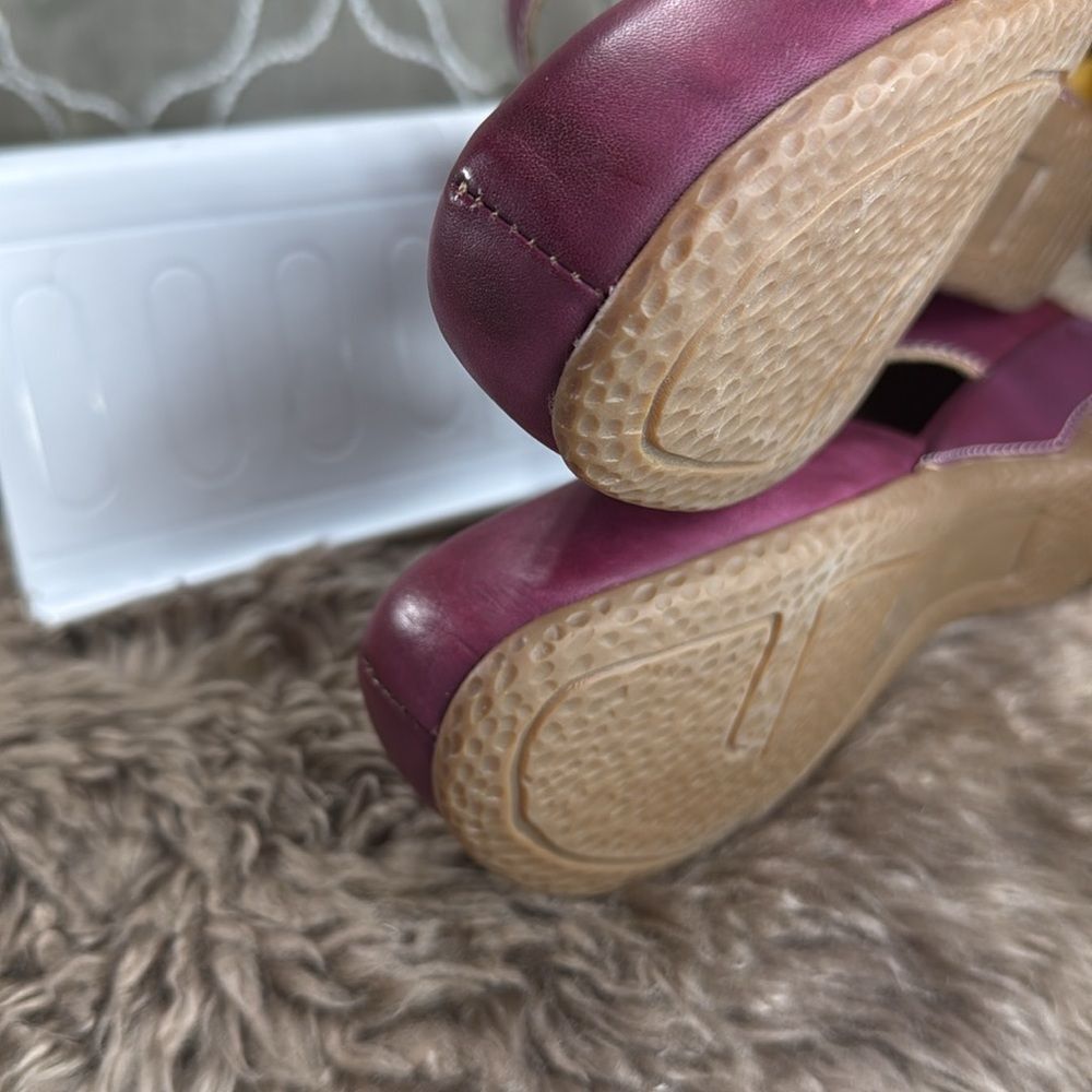 (Z3) L'Artiste Spring Step Gloss, Mary Jane Stiletto Clogs, Leather Burgundy S 9 - Picture 10 of 12